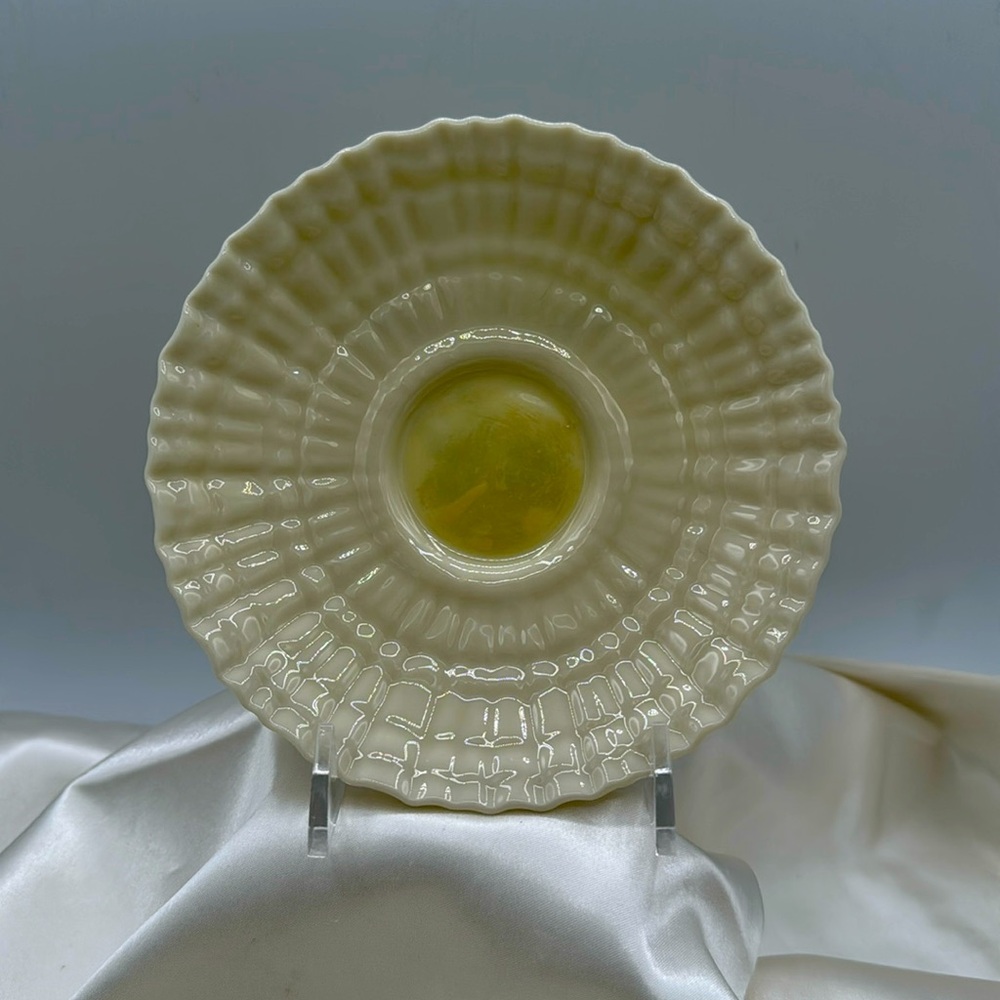 Belleek Limpet Pattern Saucer.  5 1/2” diameter. 3rd mark, black 1926-1946